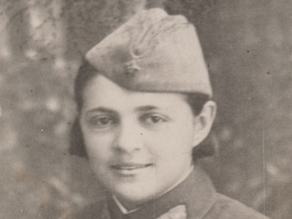 Galina Olkha. Portrait photograph on the Transcaucasian Front, 1942